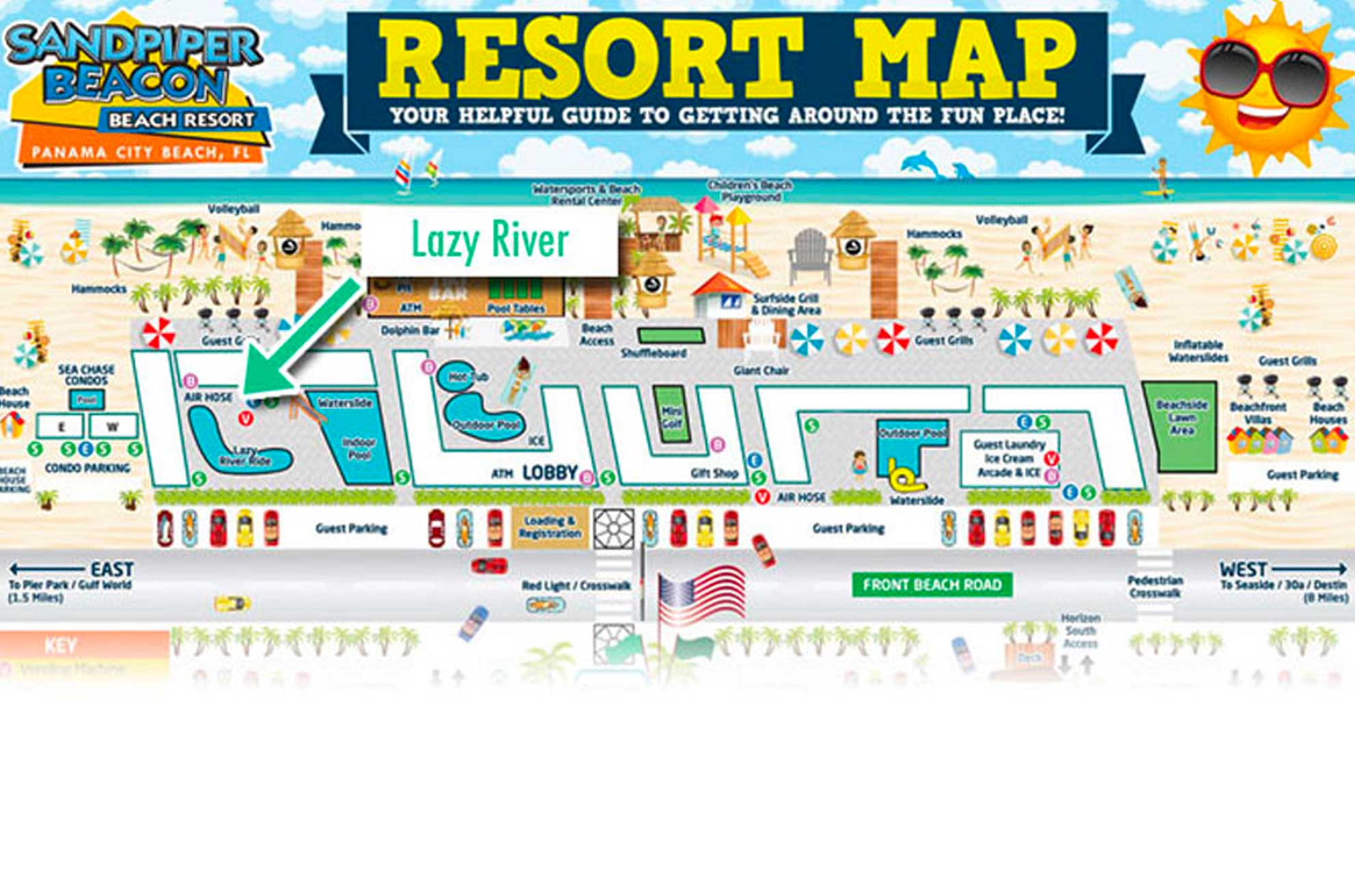 resort map lazy river