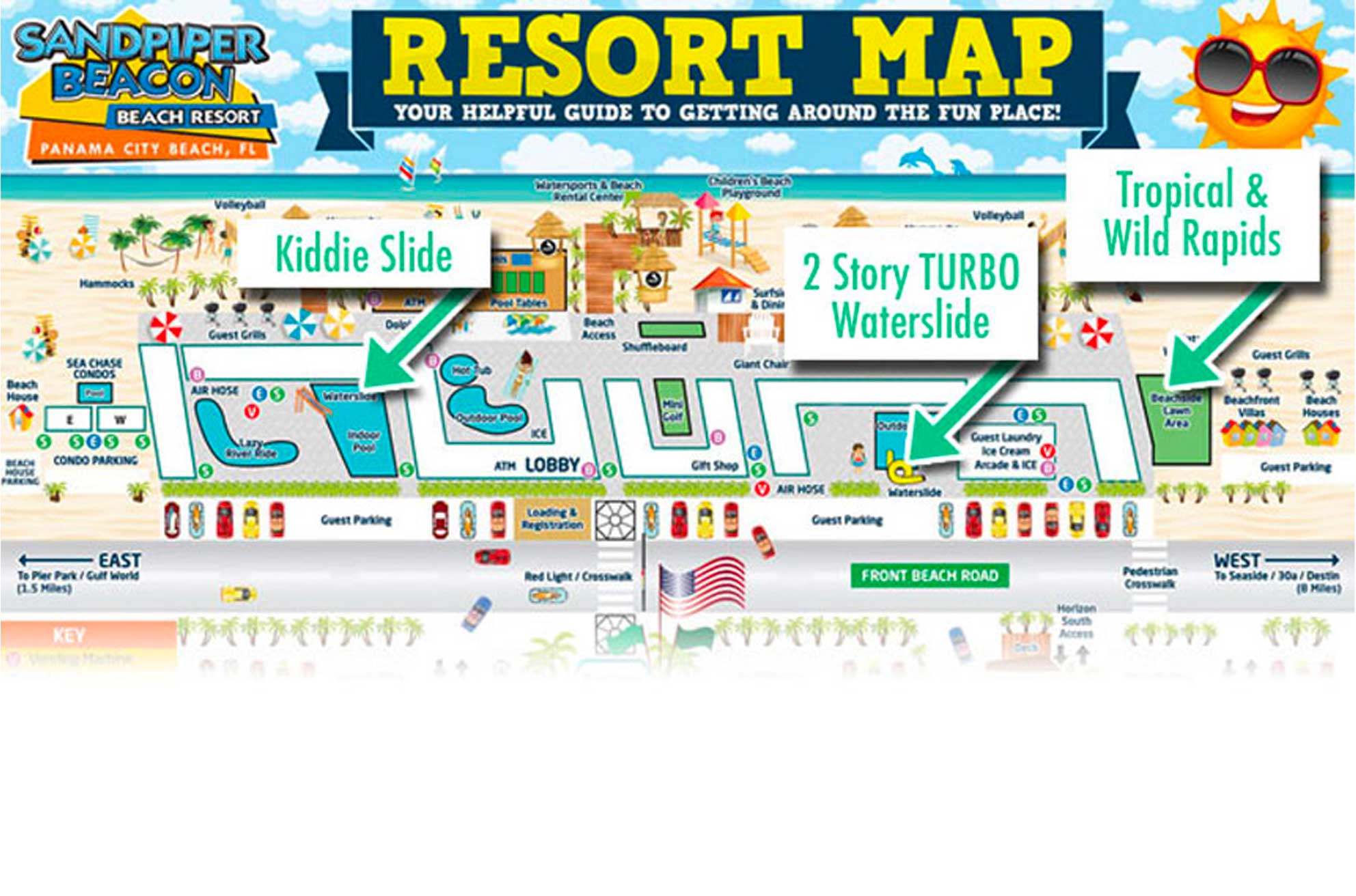 waterslides resort map